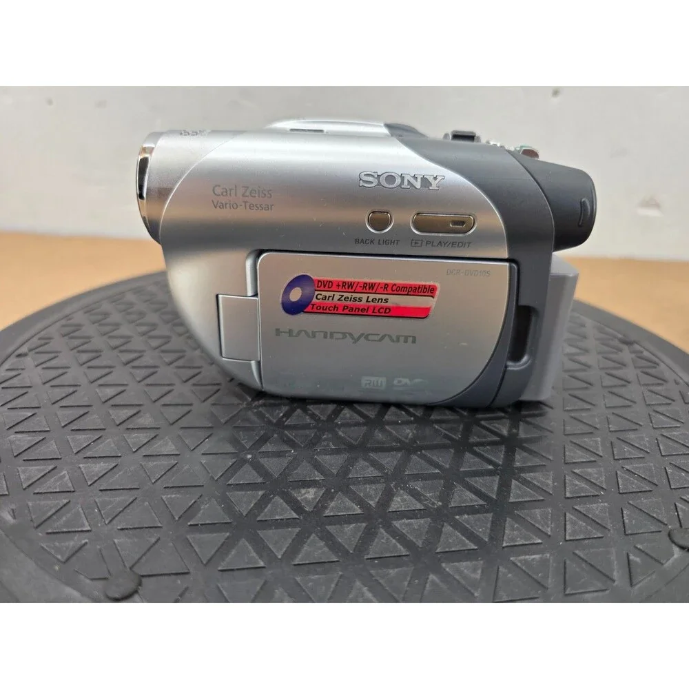 Sony Handycam DCR-DVD105 DVD Camcorder Tested w/ Battery & AC Adapter